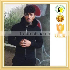 Custom Plain Gym Hoodie Tracksuits Slim Fit Tracksuit Man thumbnail-2