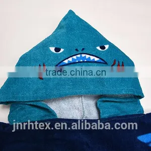 Trade Assurance Ring Spun Cotton Screen Printing Terry Cloth Poncho Hooded Beach Towel thumbnail-2