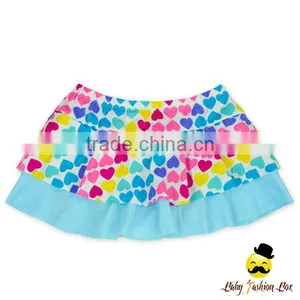 2017 New Design Colorful Ruffle Rainbow Heart Swimwear Halter Wrap Chest Top Clothes thumbnail-2