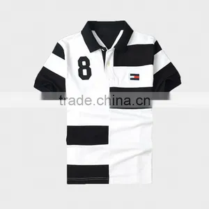 Fashion Design Two Tone Pique Polo Shirt for Men thumbnail-4