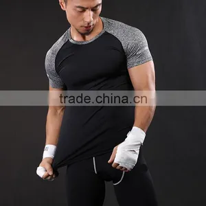 Custom Yoga Sports Wear Training Round Neck PlainT-Shirt For Men Fitness T Shirt thumbnail-3