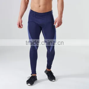 High Quality 86%Nylon 14%Spandex Gym Tights Compression Pants Men thumbnail-4