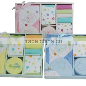 Newborn Baby 9pcs Bath Time Gift Set/hooded Towel/baby Garment thumbnail-1