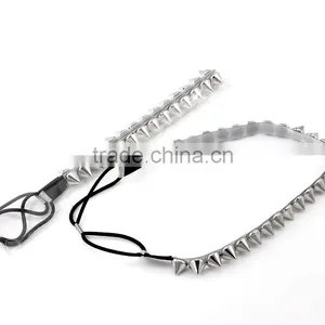 Jewelry Accessories 1 Cool Punk Silver Tone Spike Rivets Elastic Headband Hair Band thumbnail-3