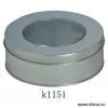 Sell Back-Covered Round Tin Can With Wiondow thumbnail-1