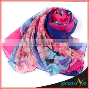 In Stock Of Soft New Digital Printed Chiffon Scarves thumbnail-1