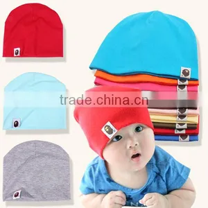 Wholesale Plain Knit Cotton Baby Beanie Hat thumbnail-1