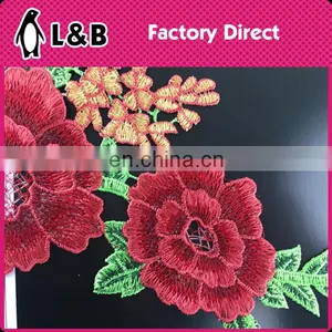 B-017 Collars Lace Designs in Stock Floral Embroideried Neck Lace Polyester in Pair Collar Lace thumbnail-3