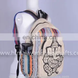 Pure Elegant Blue Hemp Backpack HBBH -0035 thumbnail-2