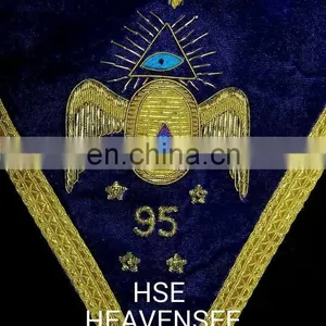 SCOTTISH RITE 95TH DEGREE EMBROIDERY COLLAR PURPLE thumbnail-2