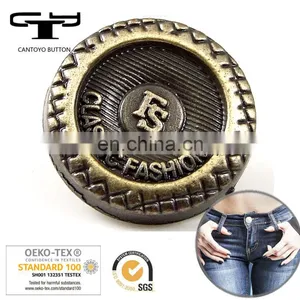 New Style Metal Plated Two Parts Brass Jeans Button for Garment Accessories thumbnail-1