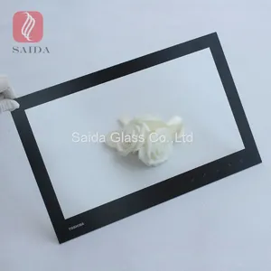 Custom 0.7mm 1.1mm 2.0mm 3mm Chemical Strengthened Glass Cover Lens for Industrial All-in-one Touch POS System thumbnail-1