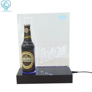 Hot Sale OEM Countertop Clear Acrylic Wine Dispaly With Light thumbnail-1