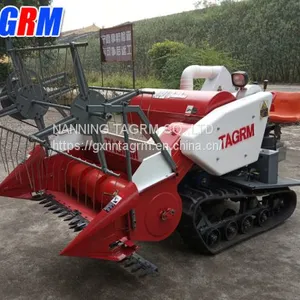 Cheapest Price and Good Quality Mini Paddy Rice Combine Harvester / Rice Reaper Working in Wet Field thumbnail-1