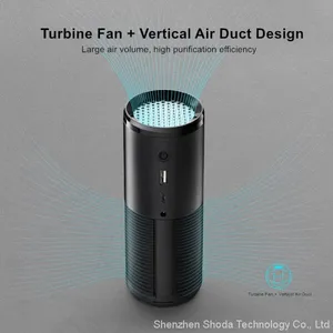 Aluminum Alloy Design Air Purifier With HEPA Filter Fresh Air Anion Cleaner Car Air Purifier for Car Home Office thumbnail-2