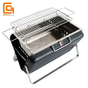 Outdoor Mini Portable Charcoal BBQ Grills w/ Free Assemble and Foldable thumbnail-1
