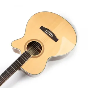 Oriental Cherry Acoustic Guitar W210 40 Inch Guitar Factory OEM Guitar With Wholesale Price thumbnail-3