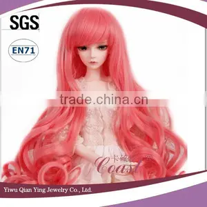 Long Curly Blonde Synthetic BJD Baby Doll Wig thumbnail-4