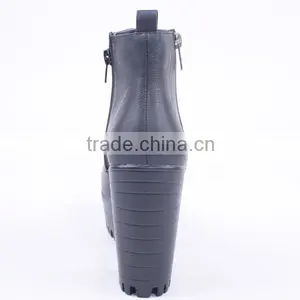 Fashion Western High Ankle Military Quality Double Zipper Dance Boots With High Platform thumbnail-5