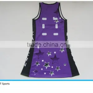 Netball Dress Sublimation Digital Print Uniform Latest Netball Dress thumbnail-2