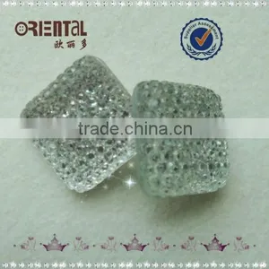 Super Shiny Square Polyester Stone Shank Buttons thumbnail-1