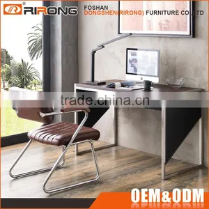 Cheap Simple Modern Customized 1.2m Panel Board Colorful Brown Wood Office Study Cum Computer Table Desk for 1 Person thumbnail-1