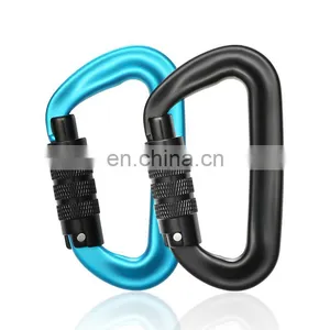 JRSGS Customized Small Keychain Carabiner Snap Lock Hook Tool Aluminum D Shape Rock Climbing Carabiner Clip S7802 thumbnail-3