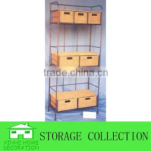 Handmade 3-tiers Wall Shelf With Drawer thumbnail-1