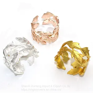 Luxury Rose Gold Silver Napkin Ring For Dining Table Decoration thumbnail-1