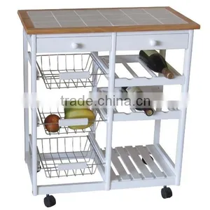 White Kitchen Trolley thumbnail-1