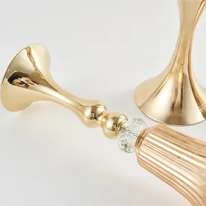 Wedding Gold Road Leader Flower Tall Table Vase Stand For Wedding Center Piece Decoration thumbnail-3