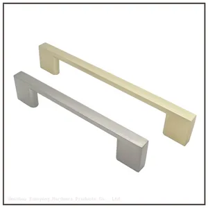 Aluminium Menarik Furnitur Perangkat Keras Lemari Pakaian Pegangan Pintu Emas Hitam Lemari Pakaian Kabinet Laci Tarik Pegangan thumbnail-3