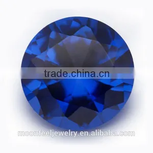 Round Brilliant Cut Blue Synthetic SpineI Gemstones thumbnail-1