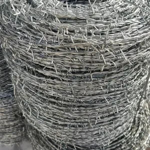 Industrial Barbed Wire Fence - Hot Dipped Galvanized Surface for Durability thumbnail-2