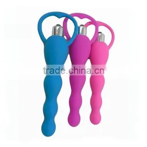 Silicone Vibrating Anal Beads Vibrating Anal Toy Anal Plug G Spot Stimulator Vagina Toys thumbnail-1