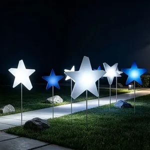 16 Color Variations Wireless Remote Pentagram Shape Floor Lamp IP65 Waterproof Outdoor Decorative Light thumbnail-1