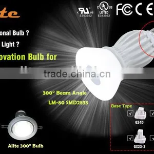 UL CUL 9w Led pl Lamp 100-277V G24 E26 Base Type thumbnail-2