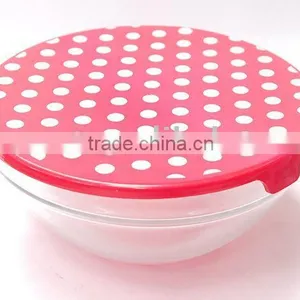 Glass Food Bowl With Lids thumbnail-1