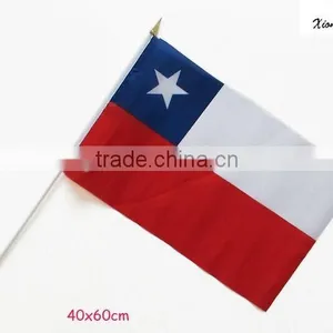 Wholesale Hand National Flag in Chile Design thumbnail-1