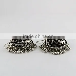 Excellent Oxidized 925 Sterling Silver Earring, Sterling Silver Jewellery, Indian Silver Jewellery thumbnail-4