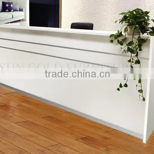 Office Furniture l Shaped Counter White Modern Salon Reception Desk (SZ-RTB039) thumbnail-2