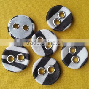 Round Shape Fabric Covered Button With Eyelets --- F1517 thumbnail-2