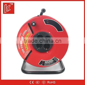 Germany Type Steel 4 Sockets Extension Spring Cable Reel 25m 40m 50m thumbnail-2