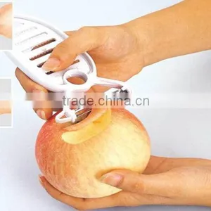 ABS+S/S+PP 13.6*6.7 Useful Kitchen Tools Plastic Peeler/potato Peeler/apple Peeler/fruit Skin Peeler thumbnail-1