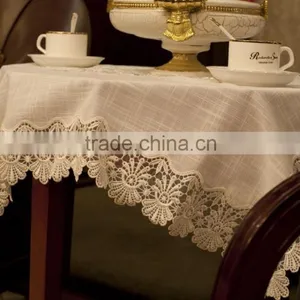 100% Polyester TC CVC WATER RESISTANT Table Cloth for Round Table thumbnail-3