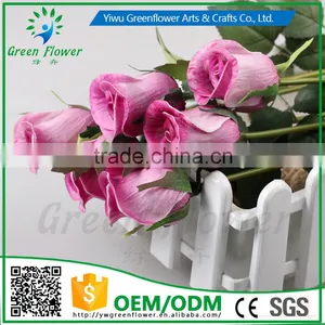 2016 Wholesale PU Latex Artificial Flowers Rose Real Touch Bouquet Weddings Bridal Decorations thumbnail-2