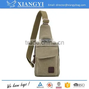 Canvas New Chest Pack Triangle Waist Bag Shoulder Handbag Hiking Outdoor Messenger Bag thumbnail-1
