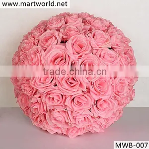 2016 Hot Sale Pink Flower Ball for Wedding Decoration,artificial Flower for Wedding & Party Decoration (MWB-007) thumbnail-1