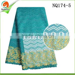 Guangzhou Wholesale African French Lace Fabric With Daisy Flower NQ188-4 thumbnail-3