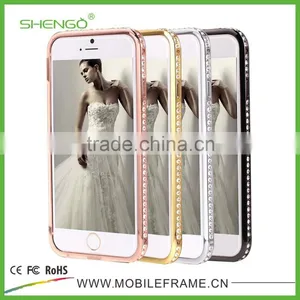 Diamond Mobile Phone Case For IPhone,Bulk Diamond Metal Bumper Phone Case thumbnail-3